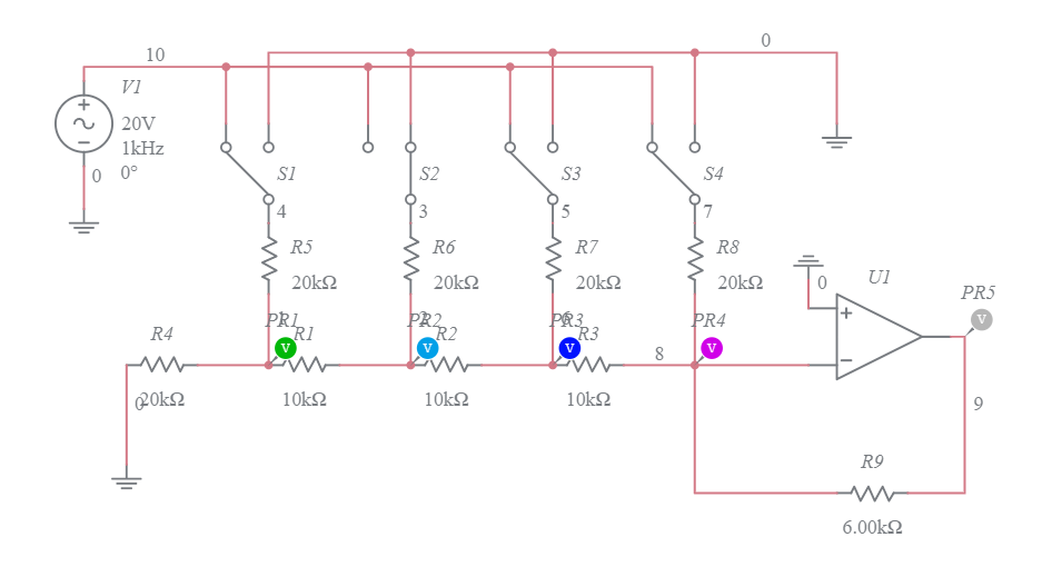 R-2R Ladder Type DAC - Multisim Live