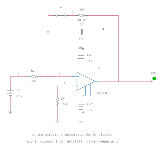 Integrator op amp for DC - Multisim Live