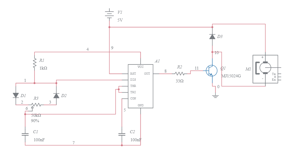 PWM speed controller dc motor prak elda - Multisim Live