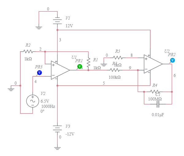 sine wave to square wave to triangular wave (1) - Multisim Live