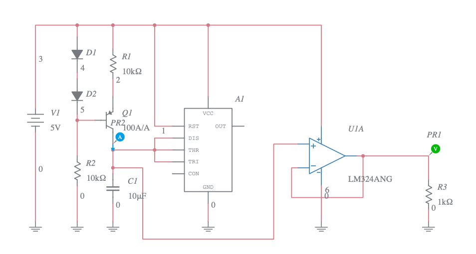 555 Sawtooth Generator - Multisim Live