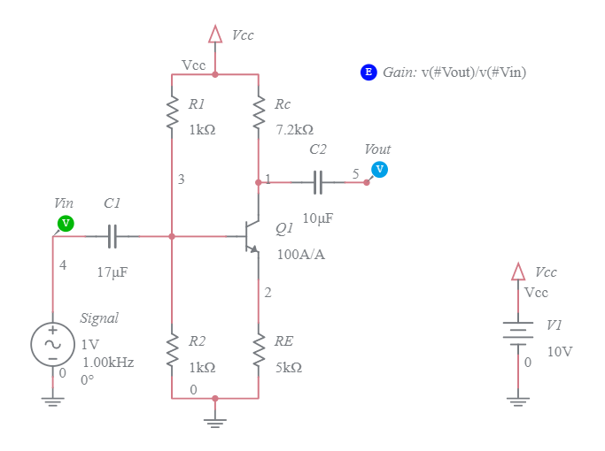 Common-Emitter Amplifier 2 - Multisim Live