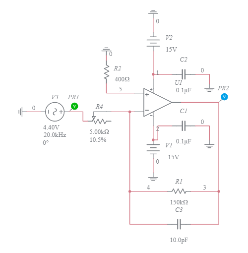 Integrator amplifier - Multisim Live