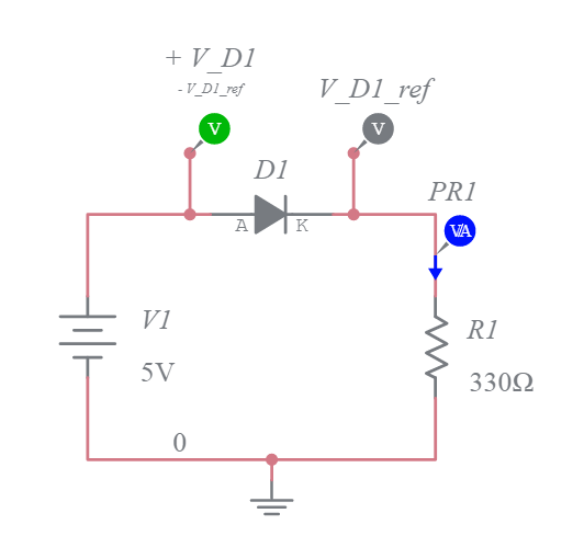 Diode - Basic Circuit - 01 - Multisim Live