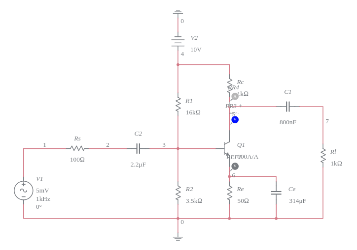 CE amplifier - Multisim Live