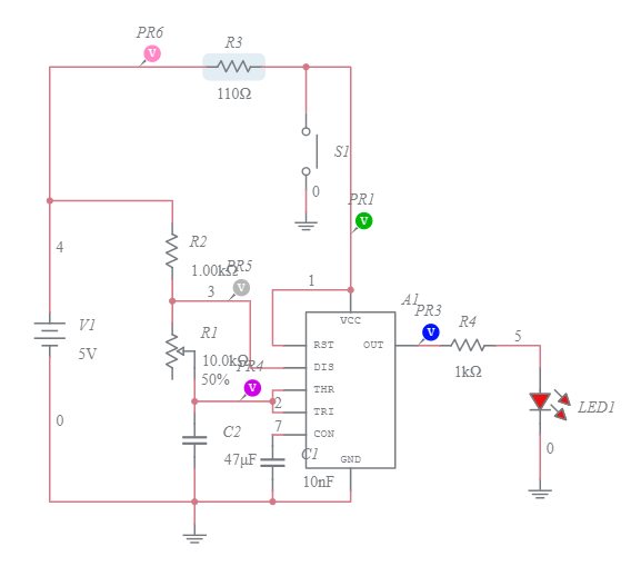 Copy of 555 clock generator - Multisim Live