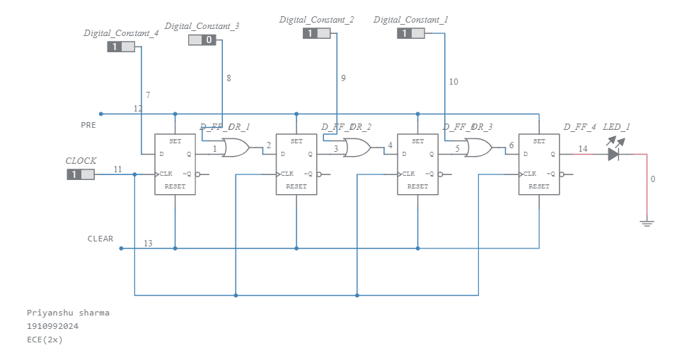 PISO Shift Register - Multisim Live