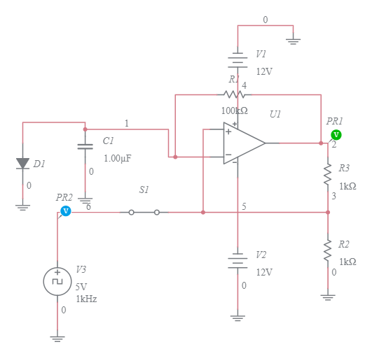 astable multivibrator opamp - Multisim Live