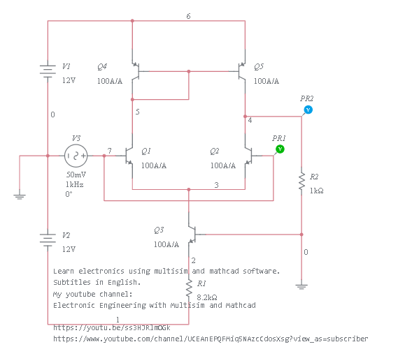 The Differential Amplifier and Common-Mode Signals - Multisim Live