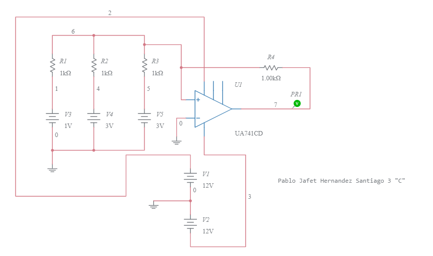 Sumador OPAMP - Multisim Live