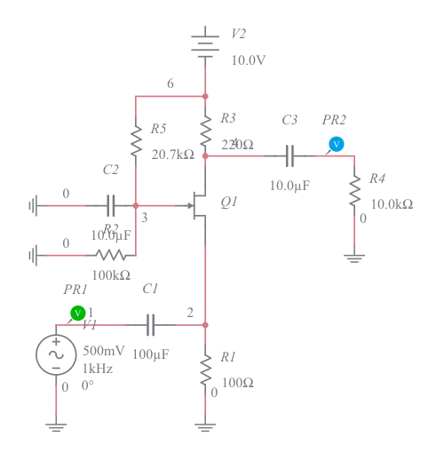 Common Gate Amplifier Circuit Diagram