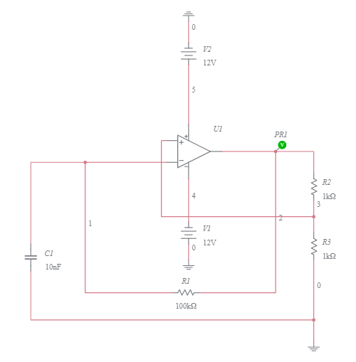 OpAmp Oscillator - Multisim Live