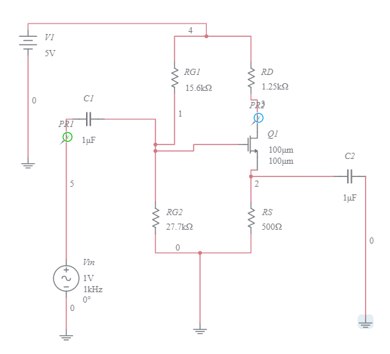 Common Source Amplifier - Multisim Live