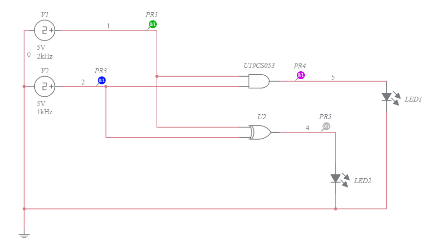 Half Adder Circuit - Multisim Live