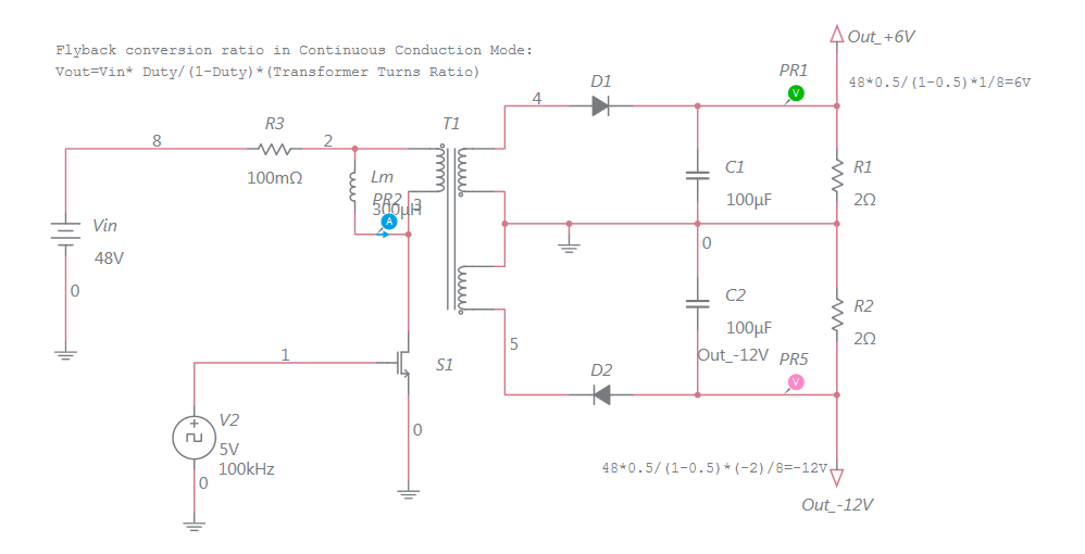 Flyback Converter - Multisim Live