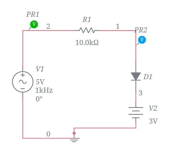 Ex-2(Positive Peak Clipper) - Multisim Live