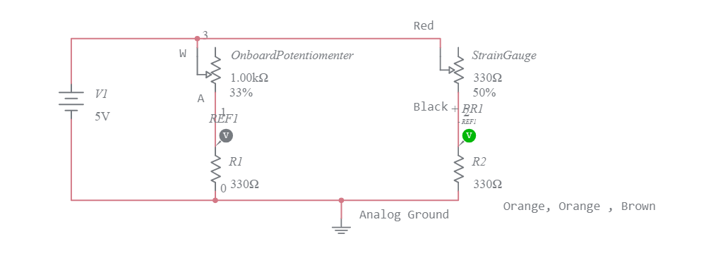 Strain Gauge Circuit - Multisim Live