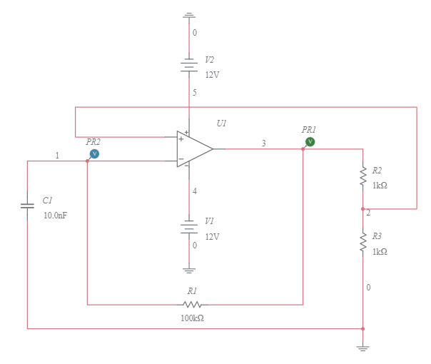 Op Amp Relaxation Oscillator - Multisim Live