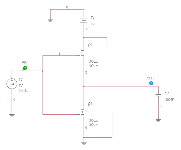 CMOS Invertor - Multisim Live