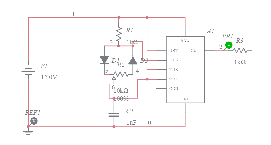 555 Timer Square Wave Generator Project Multisim Live