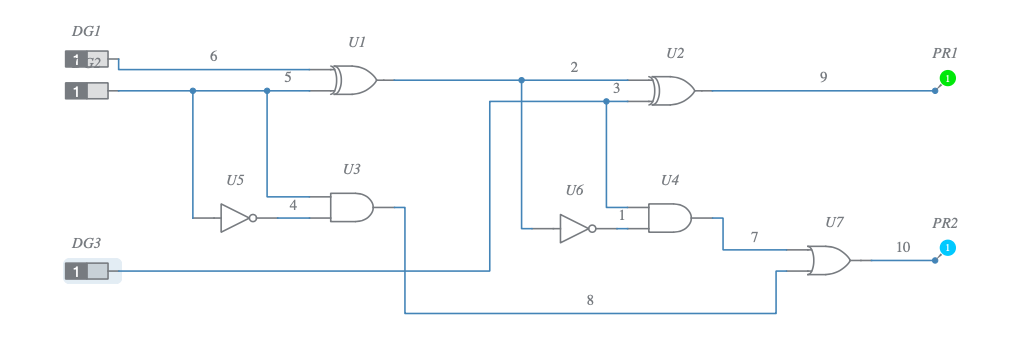 Full Subtractor Circuit - Multisim Live