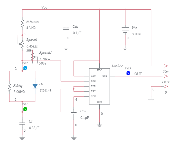 555 Timer Servo Motor Controller from NE543 Datasheet (1) - Multisim Live