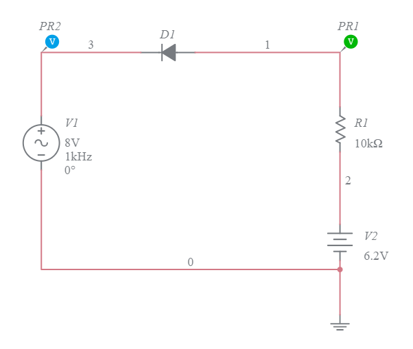 positive peak clipping series - Multisim Live