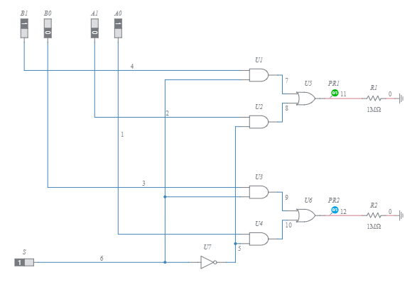 Multiplexer / Data Selector - Multisim Live