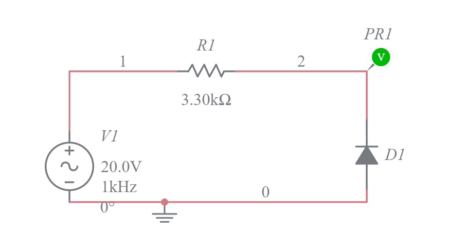 negative clipping circuit at 0V - Multisim Live