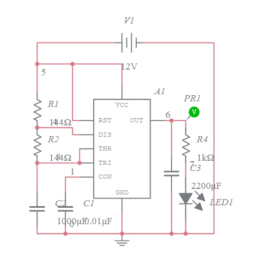 555 Astable - Multisim Live