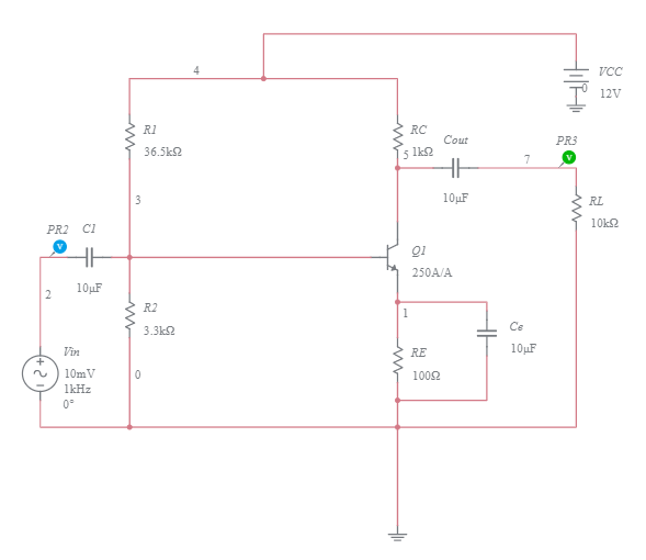 single stage rc coupled amplifier experiment