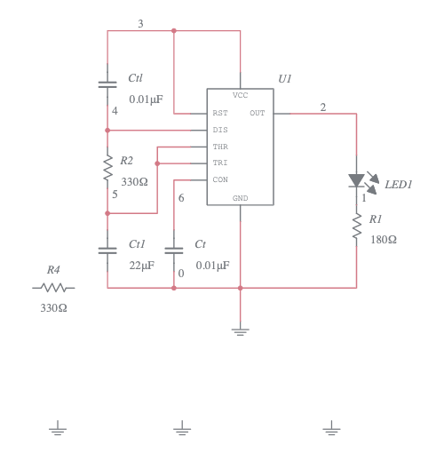 555 Timer Adjustable Frequency, 50% Duty Cycle Astable Multivibrator ...