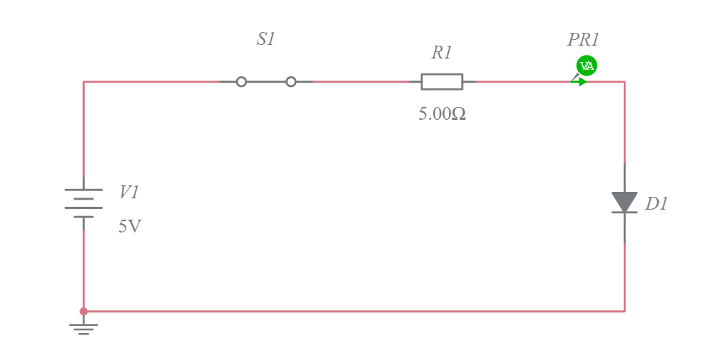 Diode voltage drop. - Multisim Live