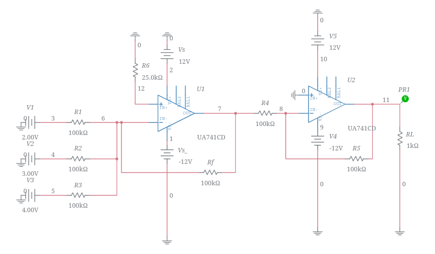 Summing OP-AMP - Multisim Live