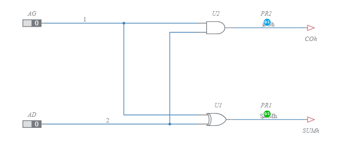 2x2 Multiplier - Multisim Live