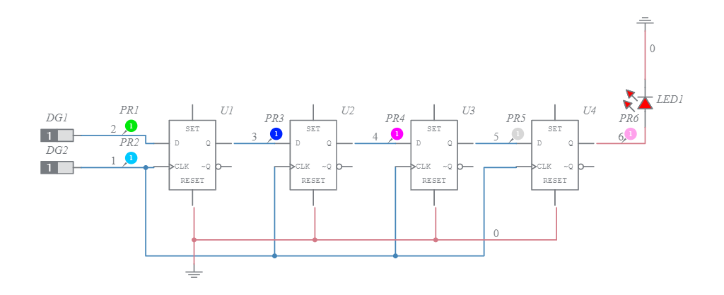 EXP-9-SHIFT-REGISTER-SISO-RA1911003010635 - Multisim Live