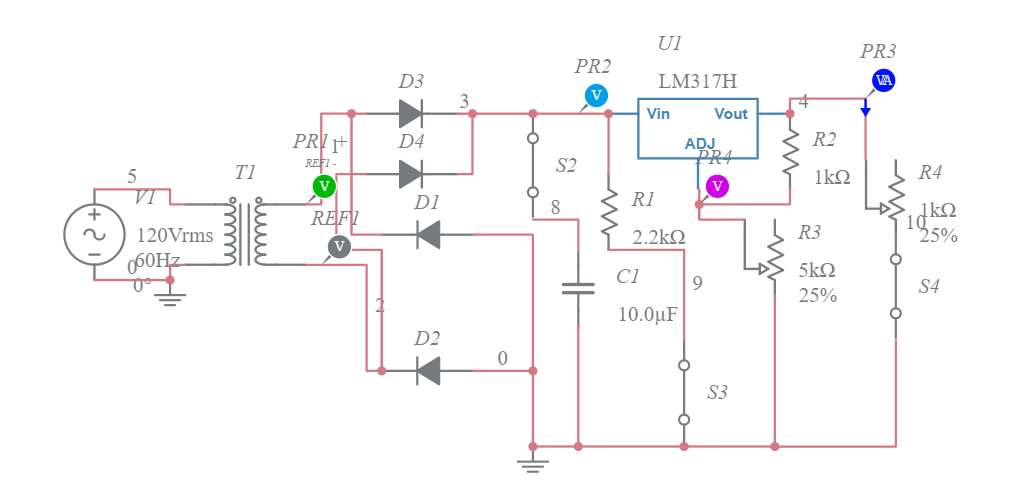 Linear Power Supply - Multisim Live