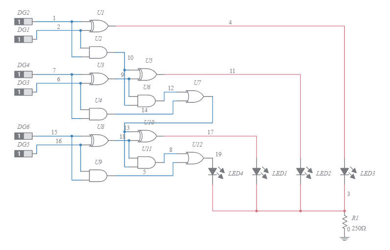 3-Bit Binary Full-Adder - Multisim Live