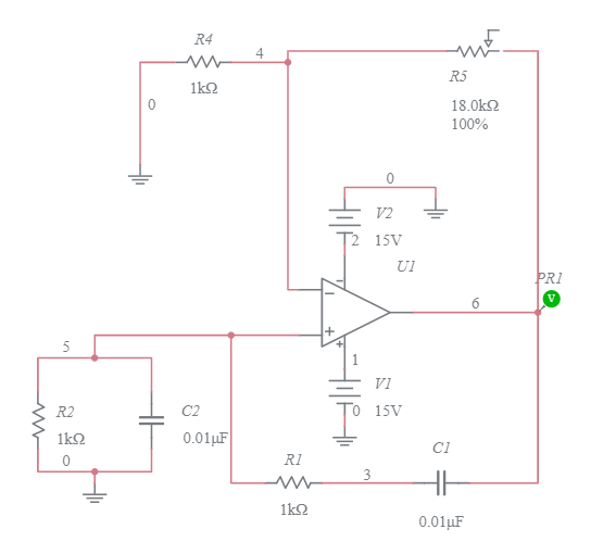 WEIN BRIDGE OSCILLATOR - Multisim Live