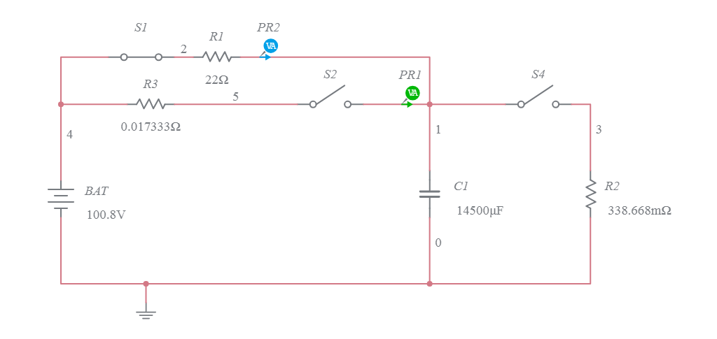 Pre-charge Circiut - Multisim Live