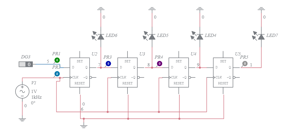 Serial In To Parallel Out Sipo Shift Register Multisim Live 7942