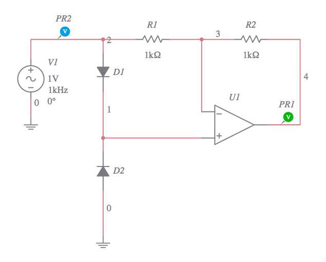 Absolute value op amp - Multisim Live