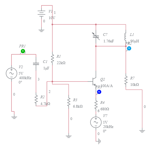 AM modulation circuit. (1) - Multisim Live