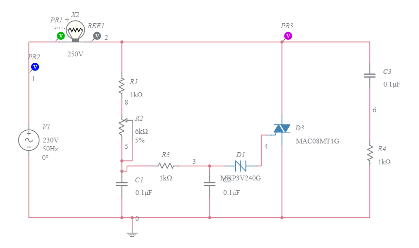 TRIAC LIGHT DIMMER - Multisim Live