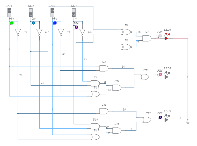 Magnitude Comparator - Multisim Live