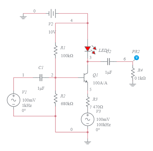 AM modulator Low-pass filter - Multisim Live