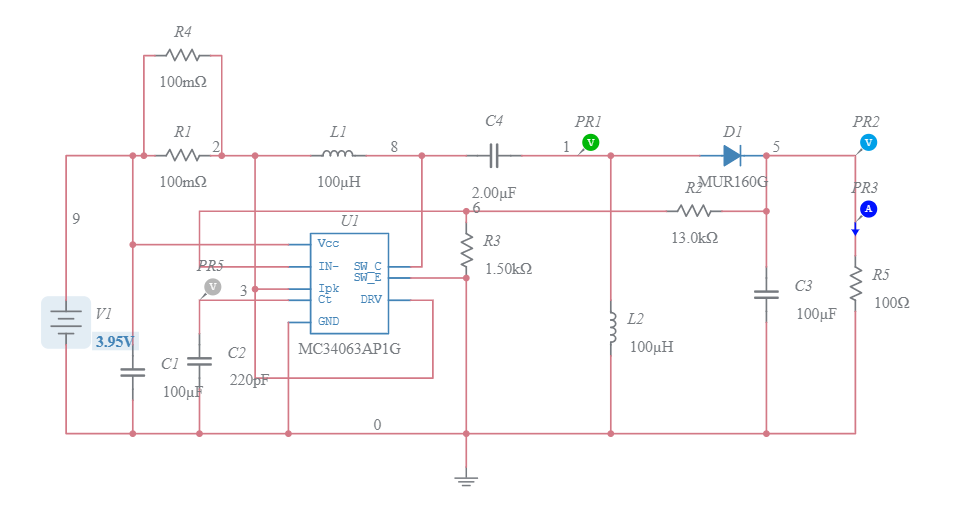 Step-up-down converter MC34063 - Multisim Live