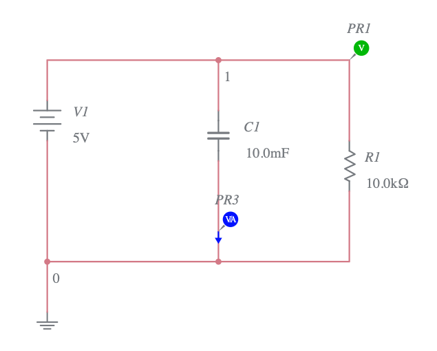 DC Voltage with Capacitor (1) - Multisim Live