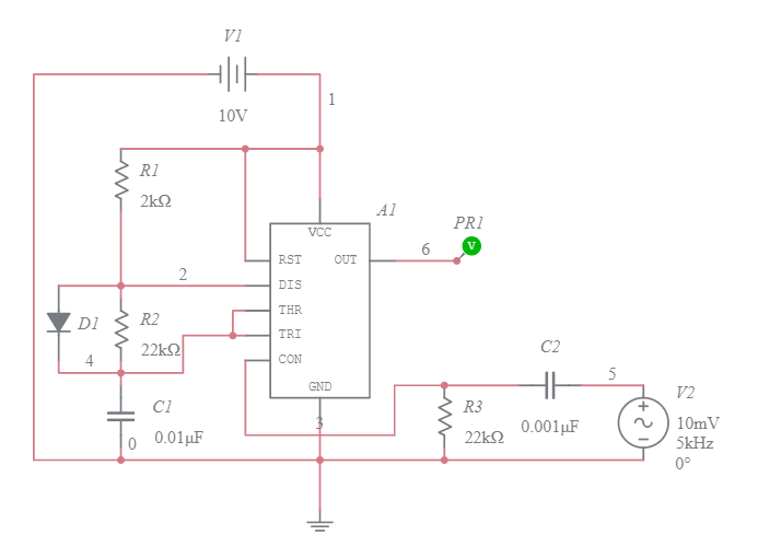 FM Modulator (555) Multisim Live