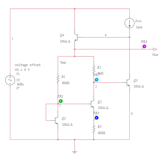 Widlar Bandgap Voltage Reference Cell (With Q4) - Multisim Live